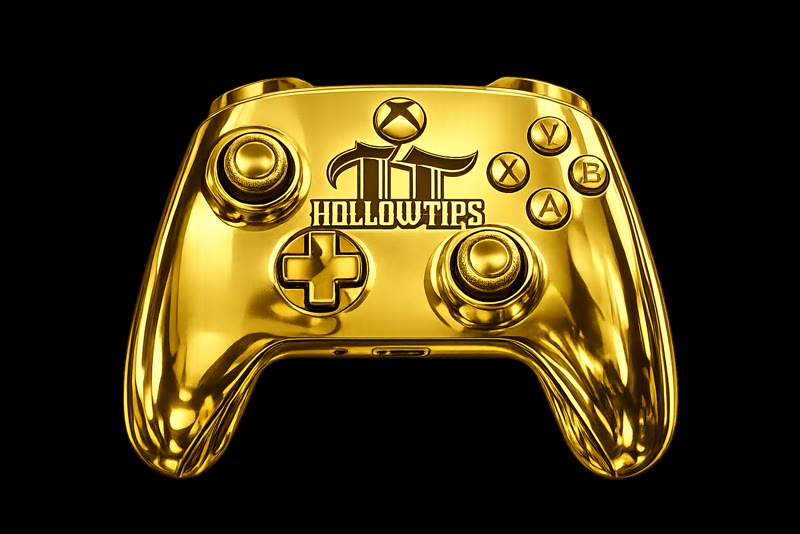 Gold Hollowtips Xbox controller